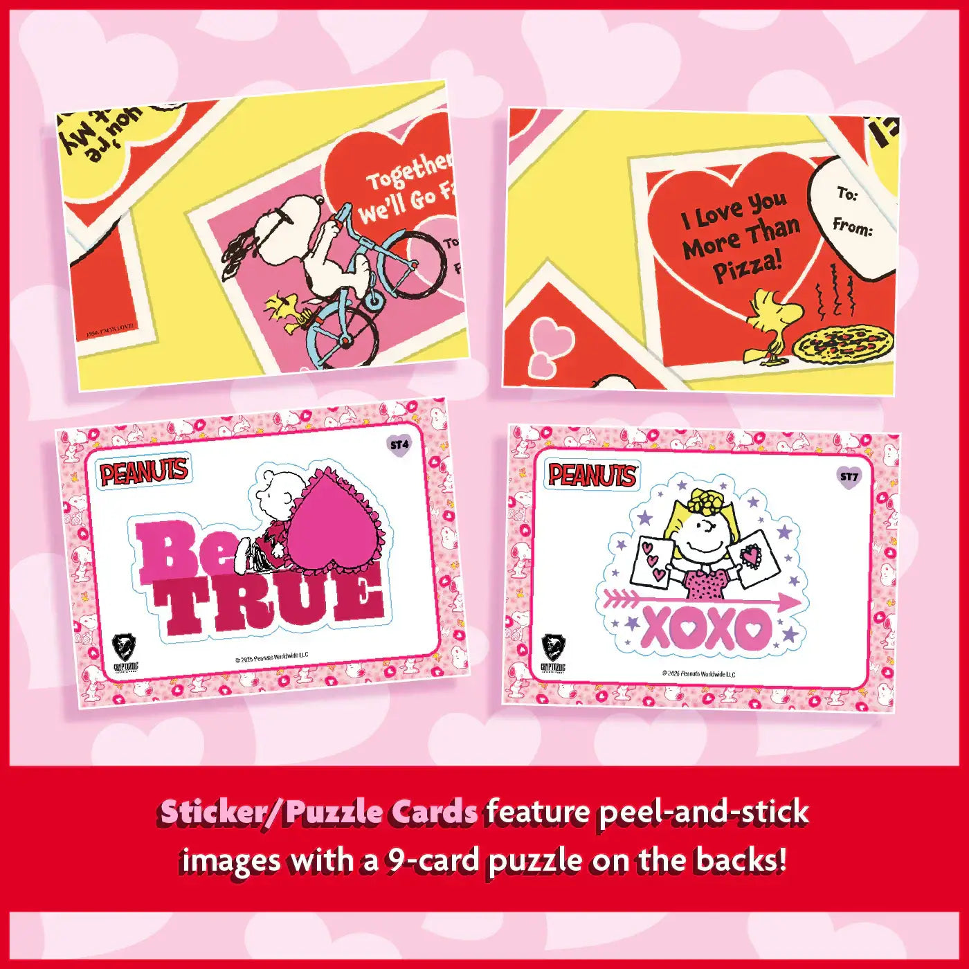 2026 Cryptozoic Peanuts Playpaks Series 3: Love Me Love Me Not Gravity Feed Box - Non-Sports Card Box