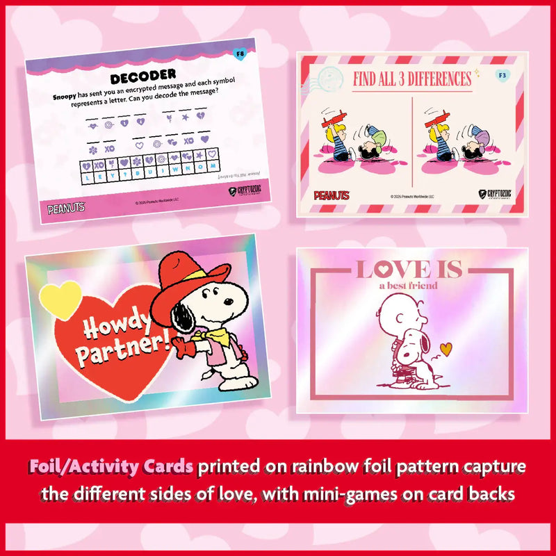 2026 Cryptozoic Peanuts Playpaks Series 3: Love Me Love Me Not Gravity Feed Box - Non-Sports Card Box