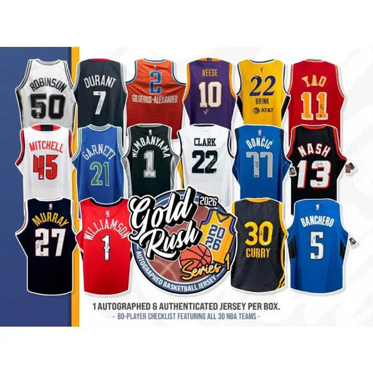 2026 Gold Rush Autographed Basketball Jersey Series 1 Box - Sports Memorabilia