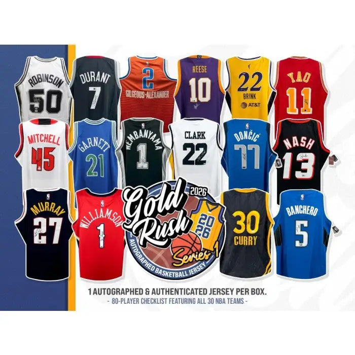 2026 Gold Rush Autographed Basketball Jersey Series 1 Box - Sports Memorabilia
