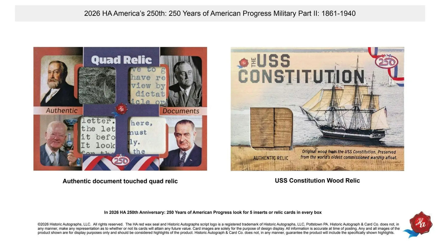 2026 Historic Autographs America’s 250th Anniversary Part 2: Military Hobby Box | Columbia Sports Cards - Entertainment