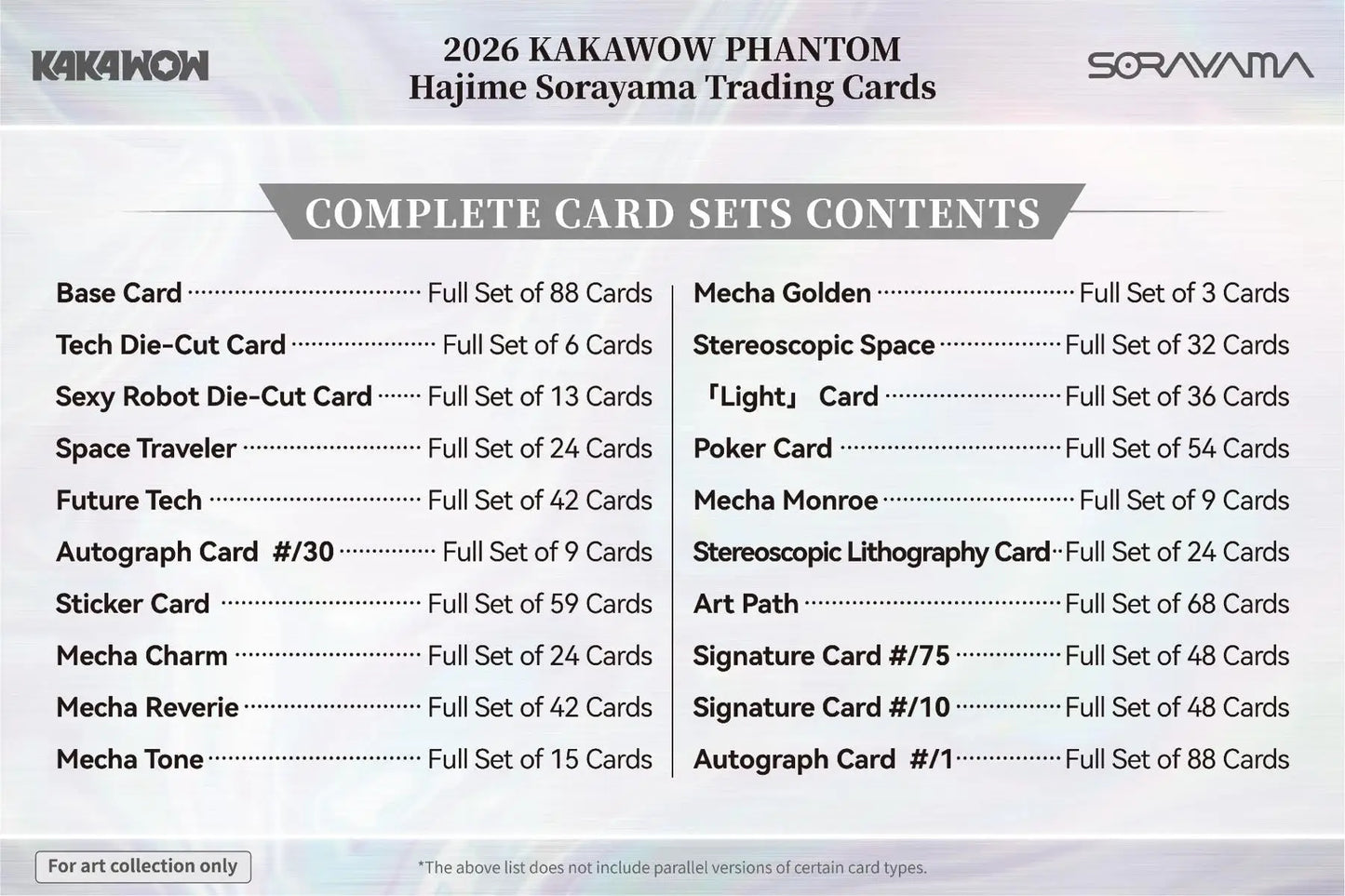 2026 Kakawow Phantom Hajime Sorayama Trading Card Box - Other