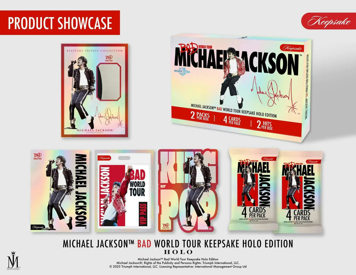 2026 Keepsake Michael Jackson Bad World Tour Holo Breakers Edition Box | Columbia Sports Cards - Entertainment Card Box
