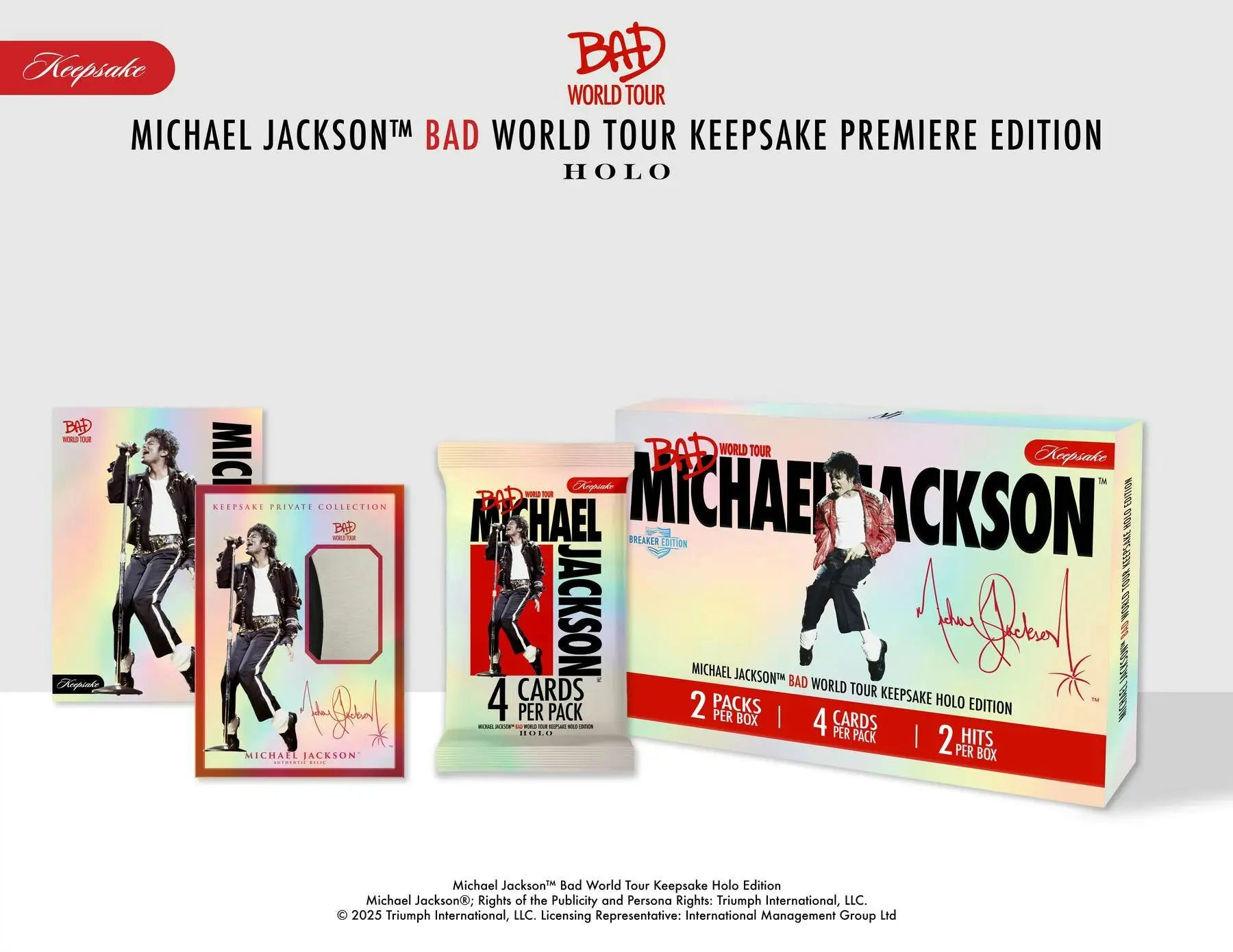 2026 Keepsake Michael Jackson Bad World Tour Holo Breakers Edition Box | Columbia Sports Cards - Entertainment Card Box