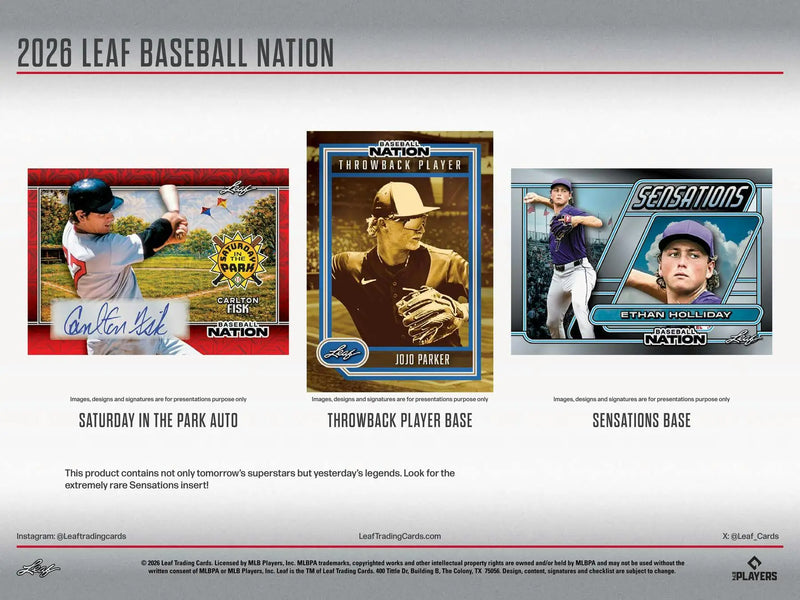 2026 Leaf Baseball Nation Hobby Box | Columbia Sports Cards - Sport Card Hobby Boxes