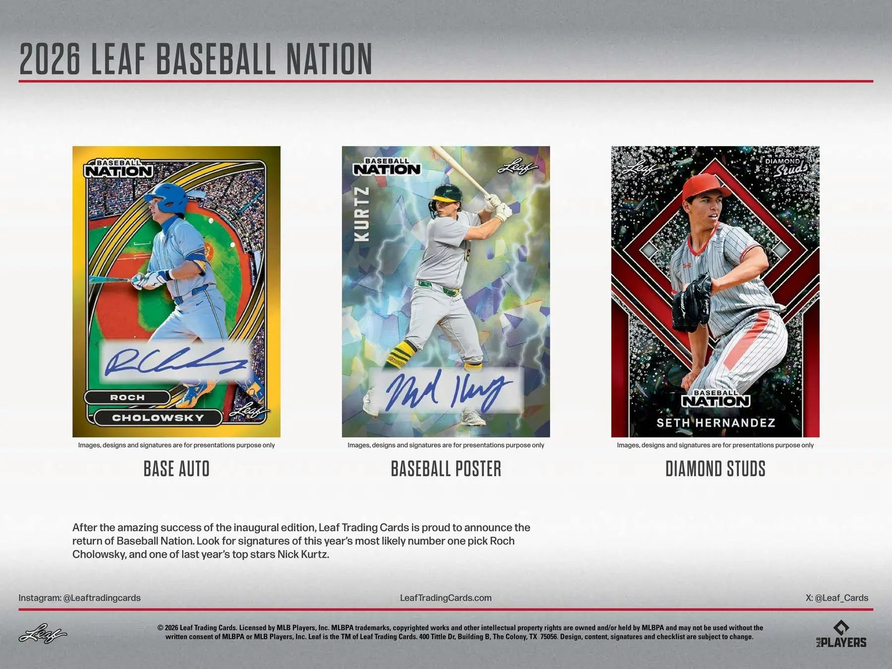 2026 Leaf Baseball Nation Hobby Box | Columbia Sports Cards - Sport Card Hobby Boxes