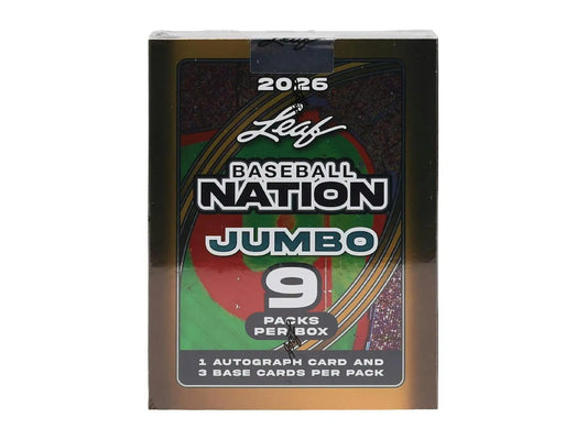 2026 Leaf Baseball Nation Hobby Jumbo Box | Columbia Sports Cards - Sports Card Hobby Boxes