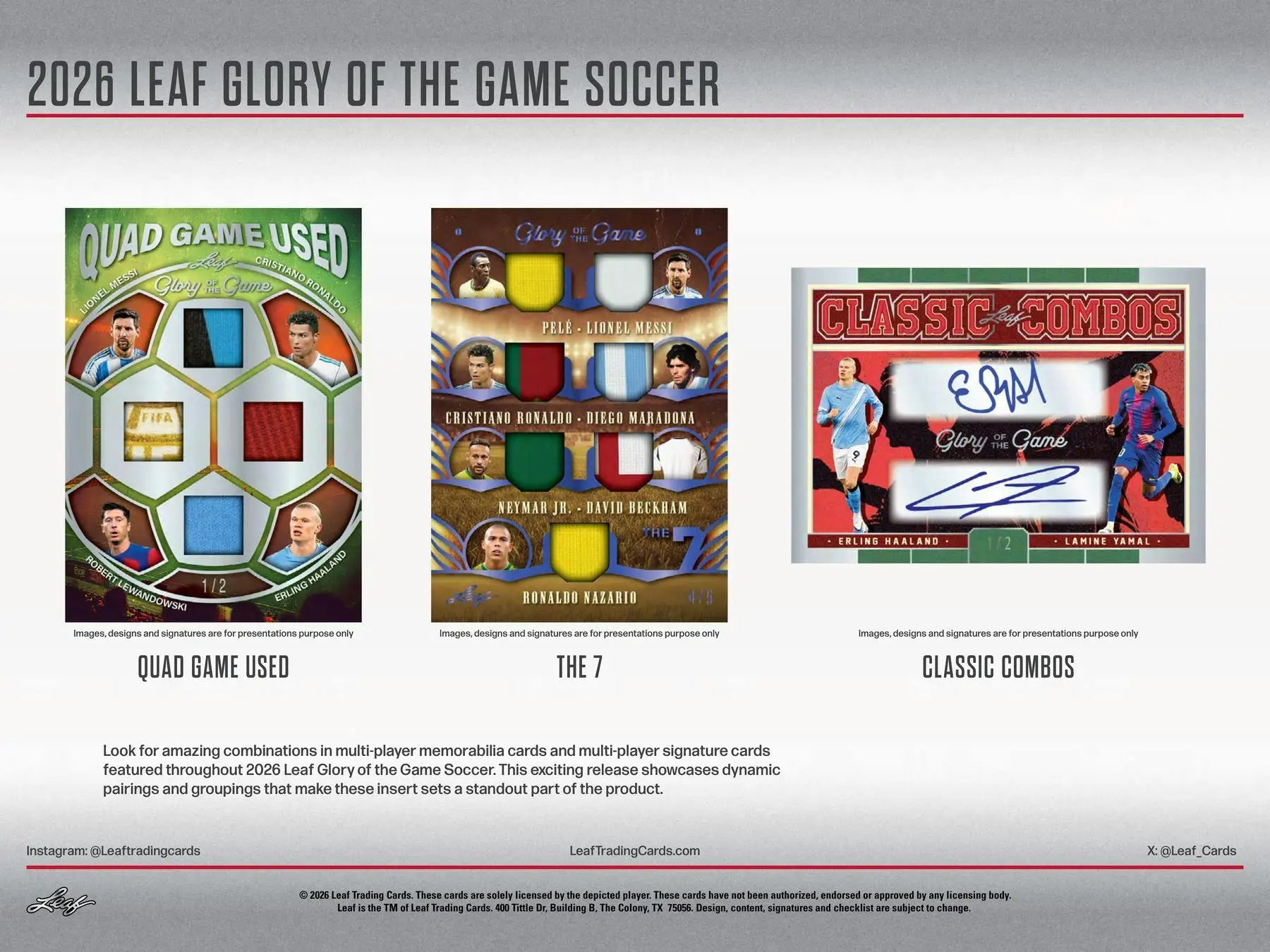 2026 Leaf Glory of the Game Soccer Hobby Box | Columbia Sports Cards - Soccer Card Box
