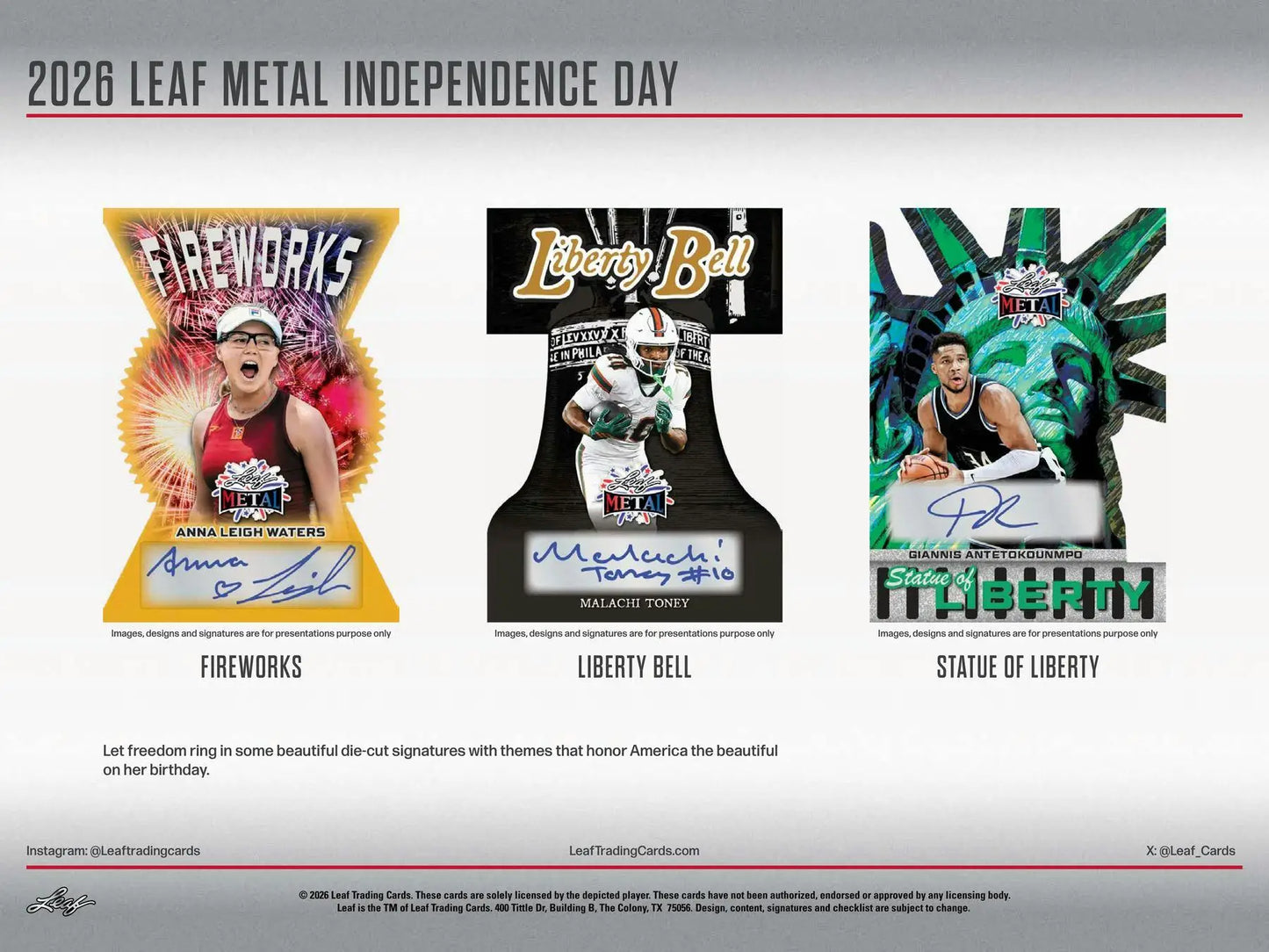 2026 Leaf Metal Independence Day Founding Fathers Box | Columbia Sports Cards - Other