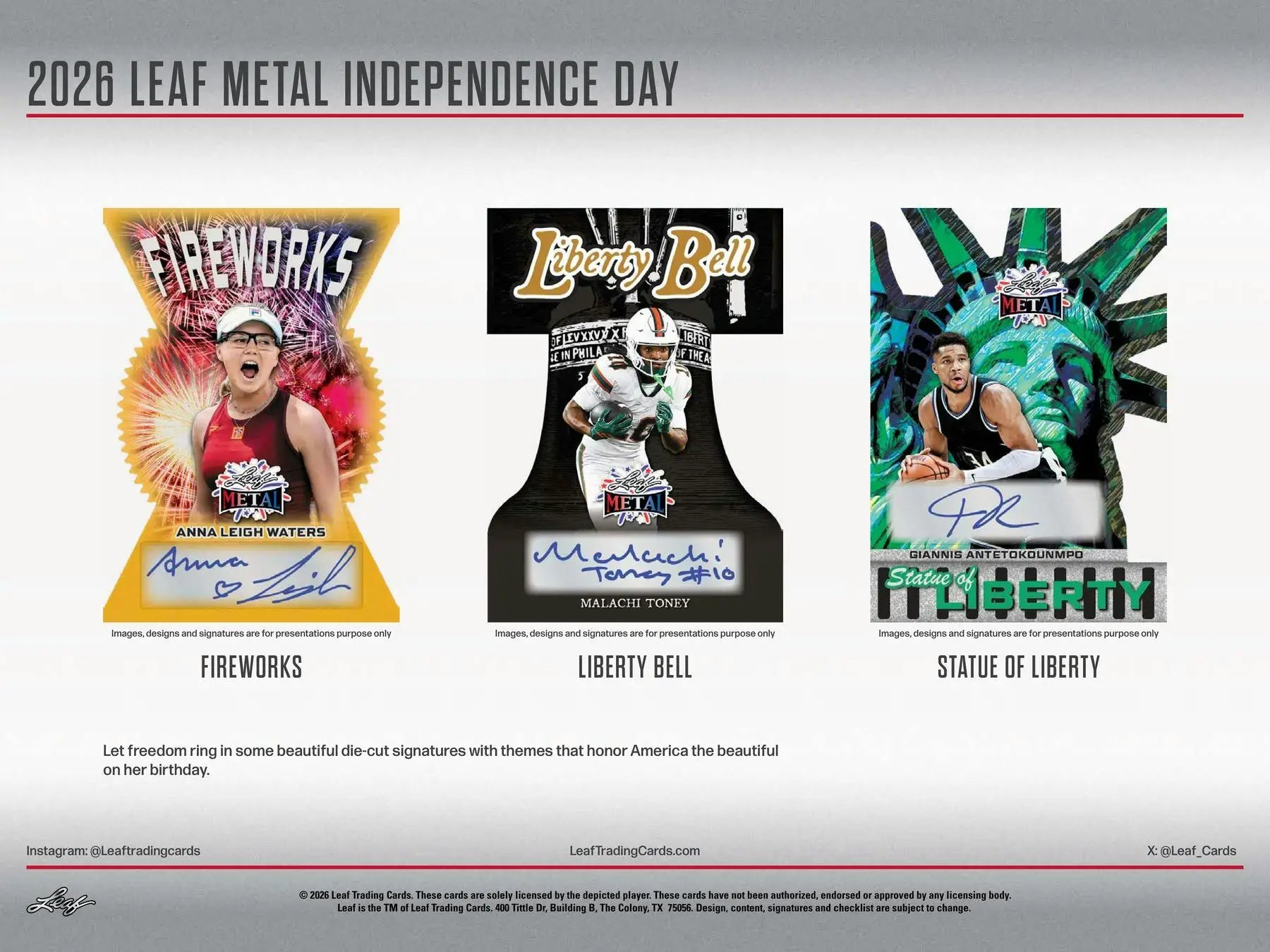 2026 Leaf Metal Independence Day Founding Fathers Box | Columbia Sports Cards - Other