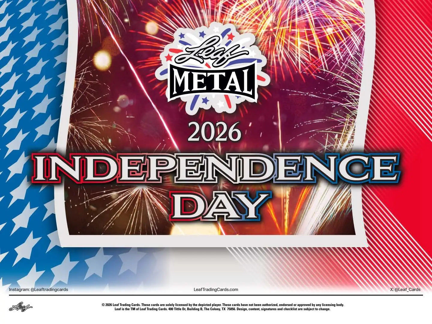2026 Leaf Metal Independence Day Founding Fathers Hobby Box - Entertainment Card Box