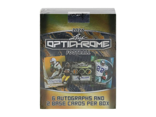 2026 Leaf Optichrome Football Hobby Box | Columbia Sports Cards - Sports Card Hobby Boxes