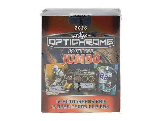 2026 Leaf Optichrome Football Hobby Jumbo Box | Columbia Sports Cards - Sports Card Hobby Boxes
