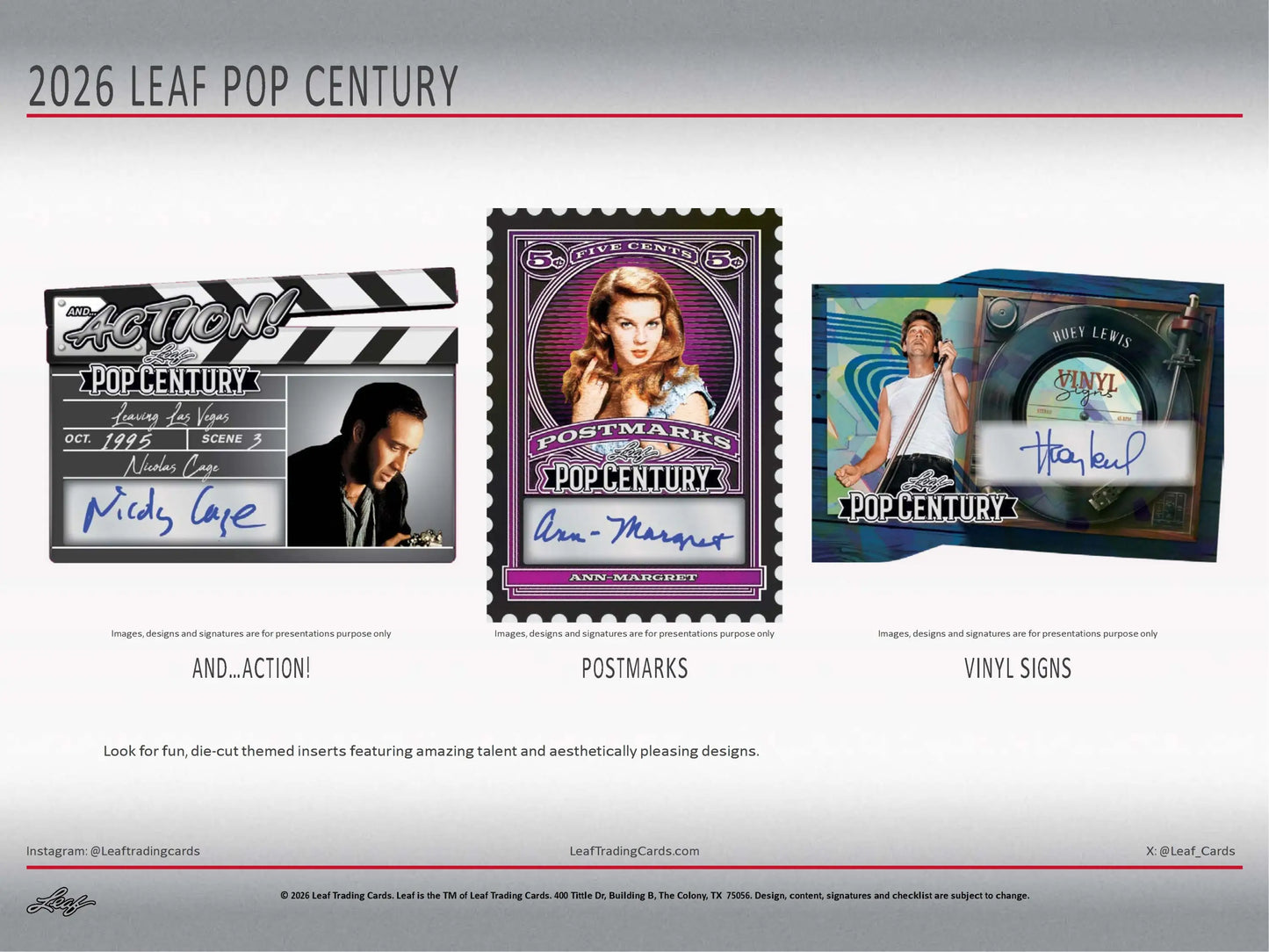 2026 Leaf Pop Century Hobby Box - Entertainment Card Box