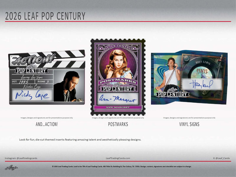 2026 Leaf Pop Century Hobby Box - Entertainment Card Box