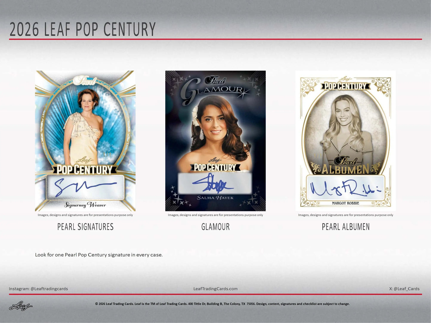 2026 Leaf Pop Century Hobby Box - Entertainment Card Box