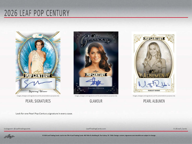 2026 Leaf Pop Century Hobby Box - Entertainment Card Box