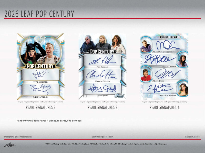 2026 Leaf Pop Century Hobby Box - Entertainment Card Box