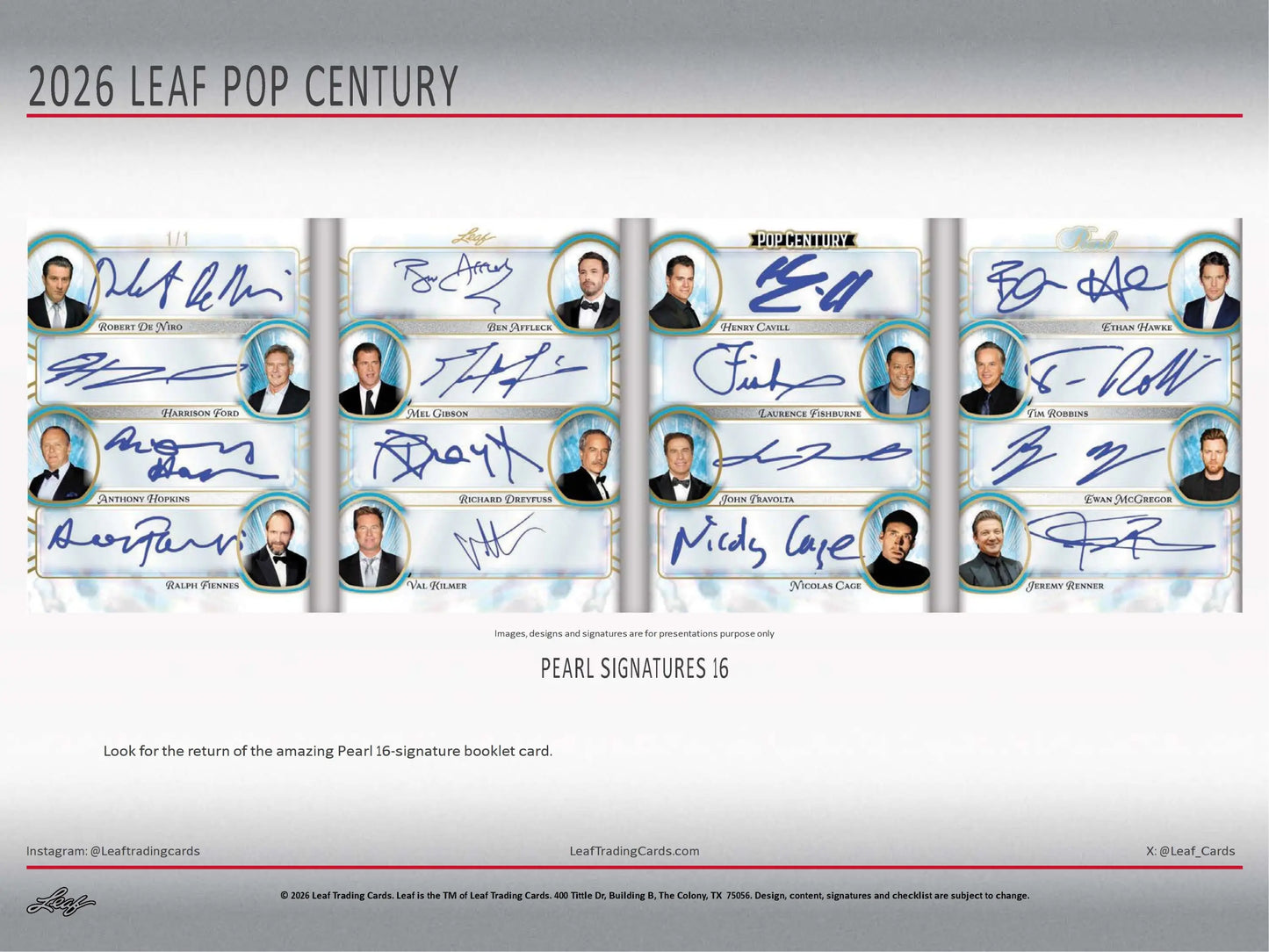 2026 Leaf Pop Century Hobby Box - Entertainment Card Box