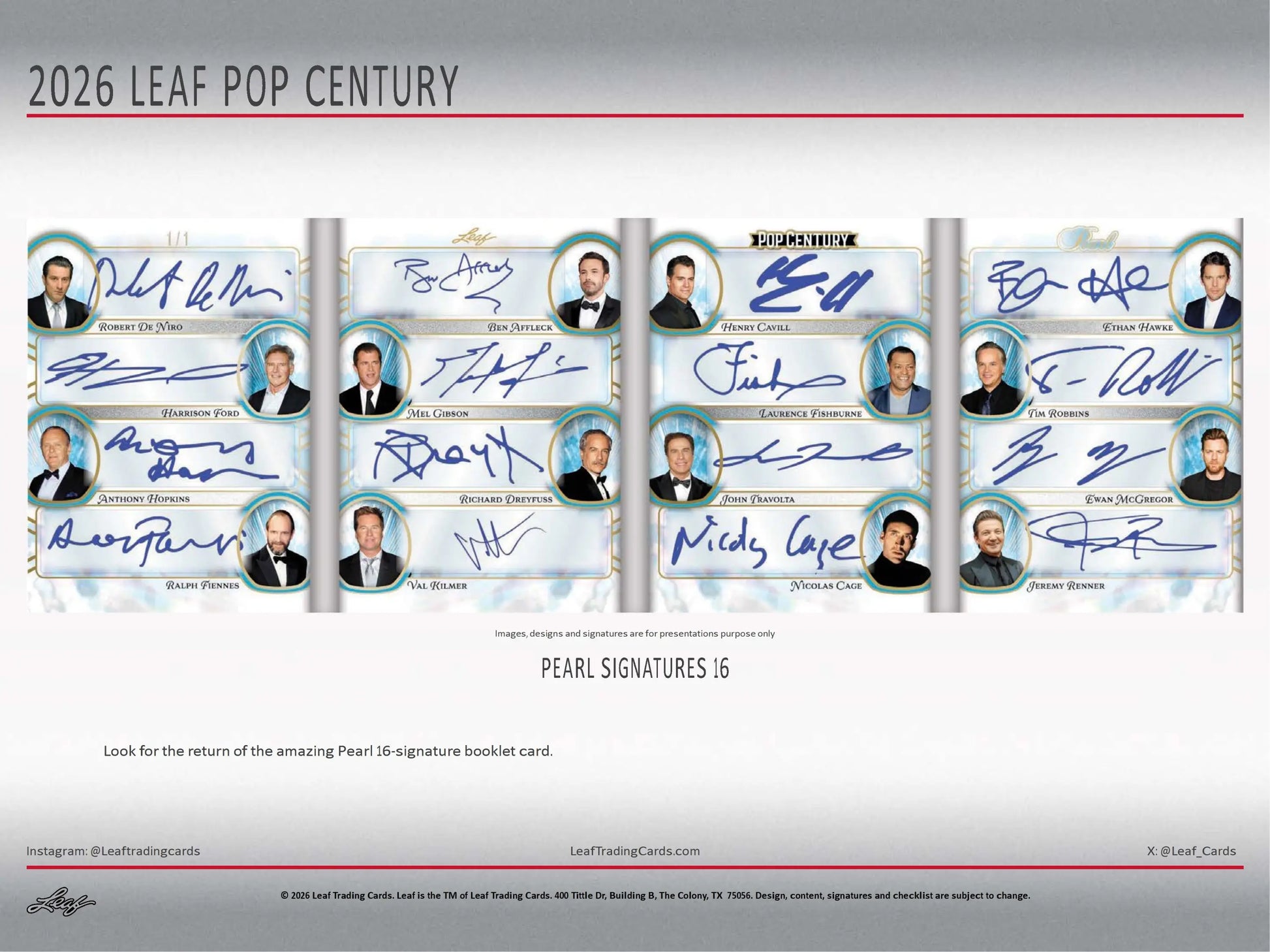 2026 Leaf Pop Century Hobby Box - Entertainment Card Box
