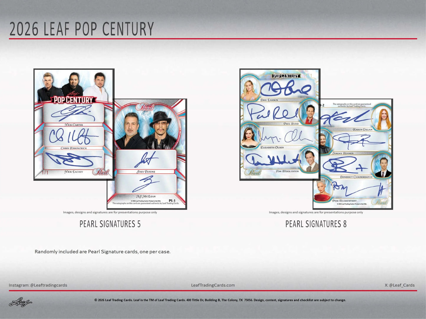 2026 Leaf Pop Century Hobby Box - Entertainment Card Box