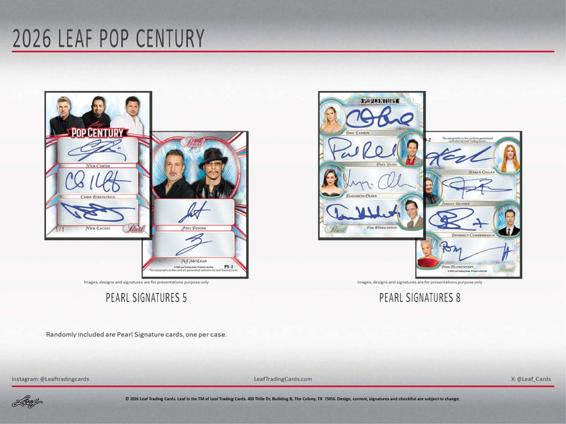 2026 Leaf Pop Century Hobby Box - Entertainment Card Box