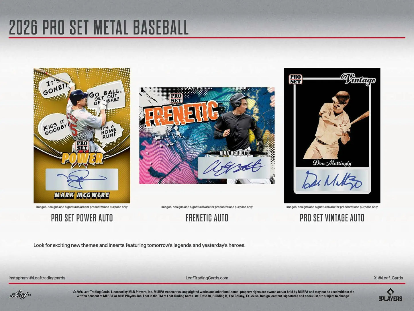 2026 Leaf Pro Set Metal Baseball Hobby Box | Columbia Sports Cards - Baseball Card Box