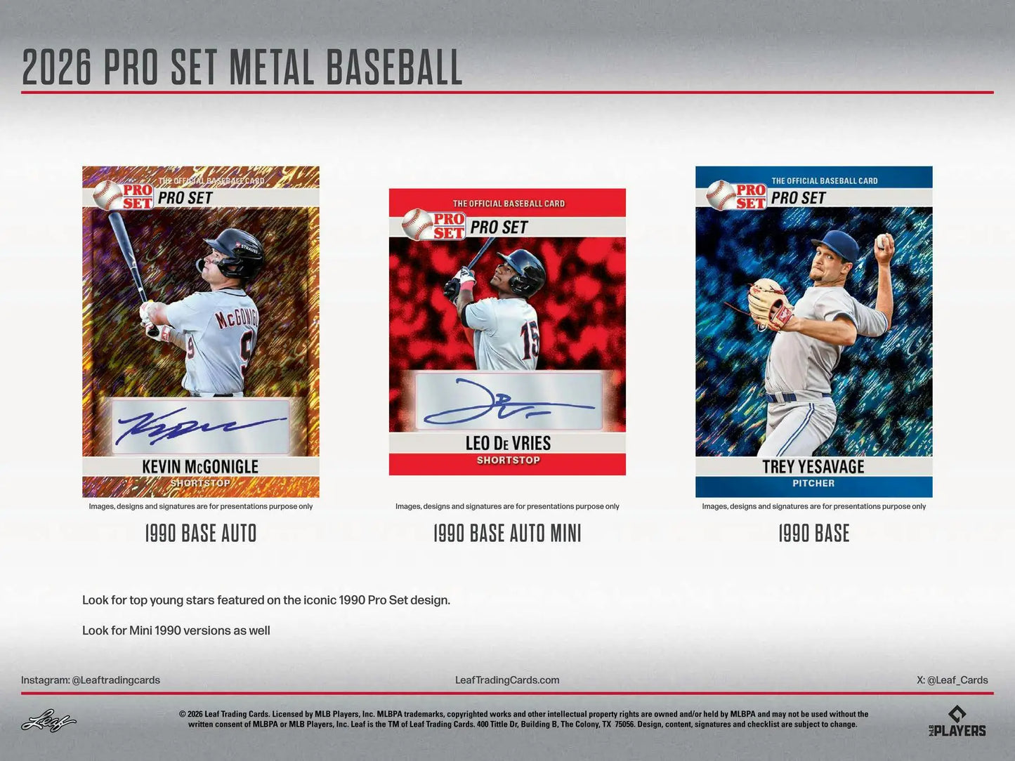2026 Leaf Pro Set Metal Baseball Hobby Box | Columbia Sports Cards - Baseball Card Box
