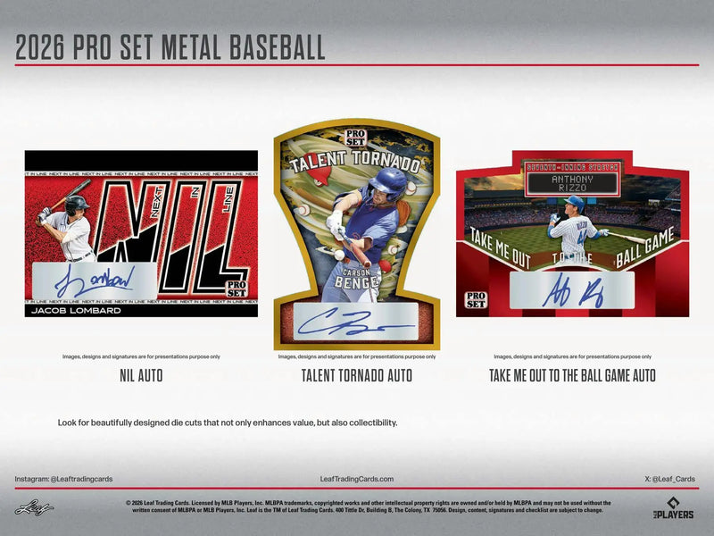 2026 Leaf Pro Set Metal Baseball Hobby Box | Columbia Sports Cards - Baseball Card Box