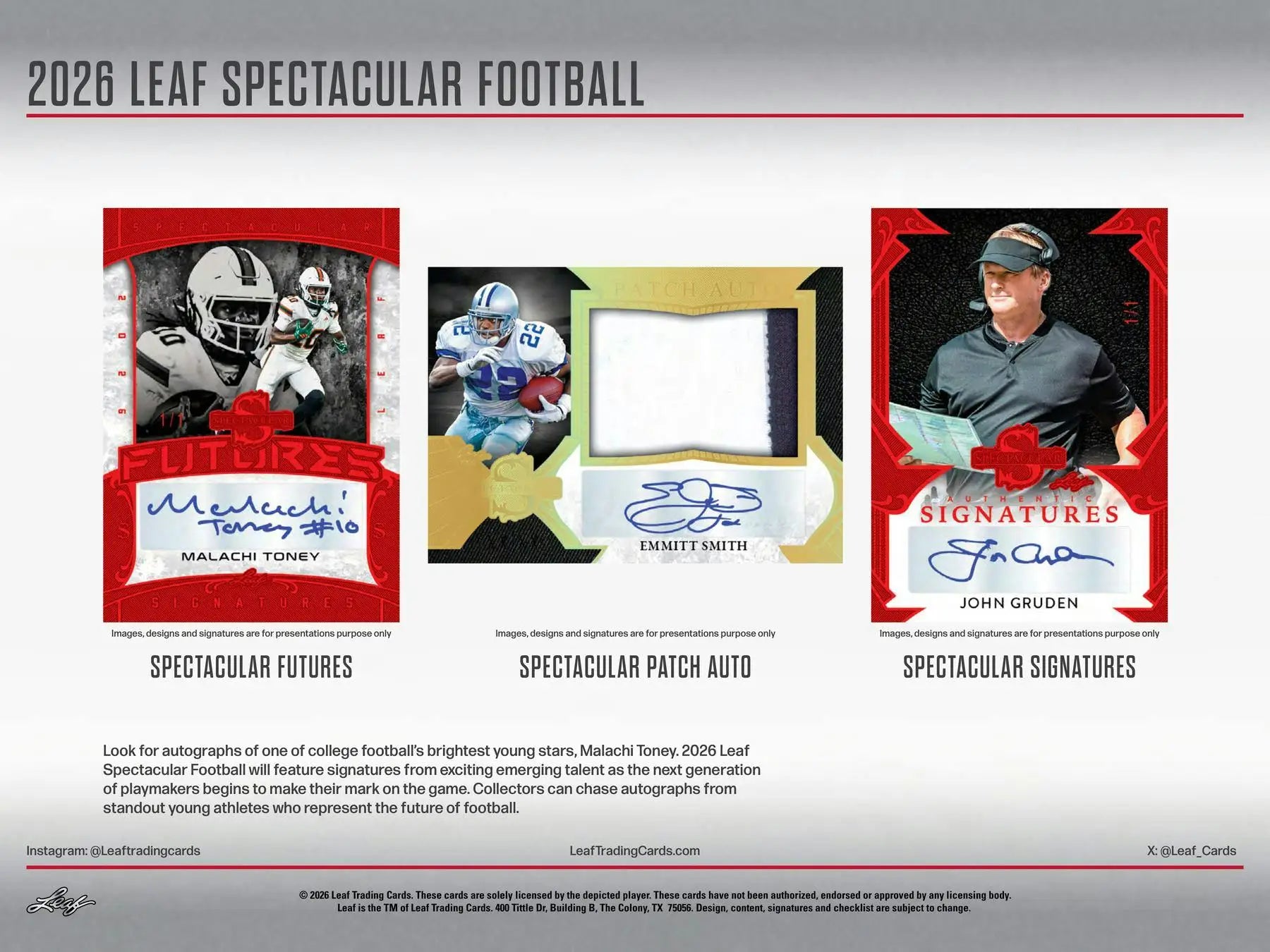 2026 Leaf Spectacular Football Hobby Box | Columbia Sports Cards - Football Card Box