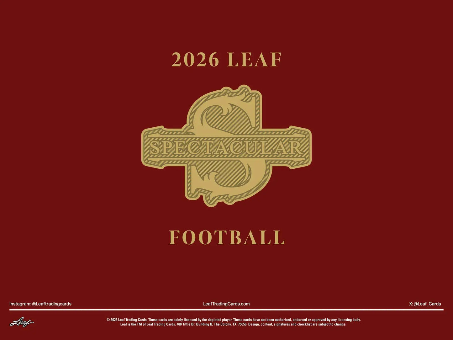 2026 Leaf Spectacular Football Hobby Box | Columbia Sports Cards - Football Card Box