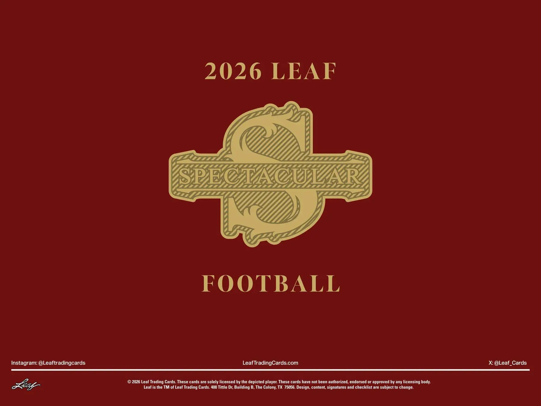 2026 Leaf Spectacular Football Hobby Box | Columbia Sports Cards - Football Card Box