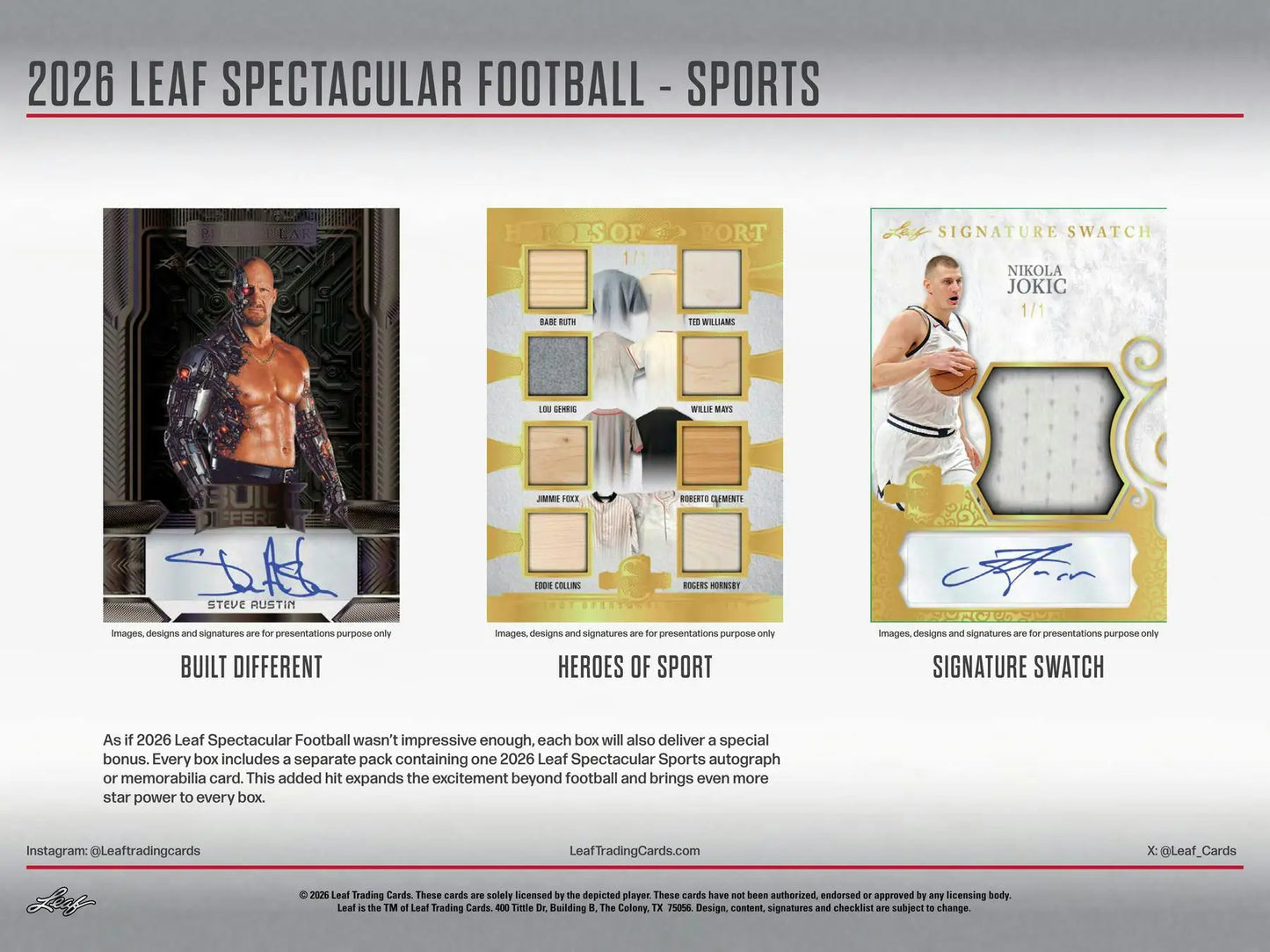 2026 Leaf Spectacular Football Hobby Box | Columbia Sports Cards - Football Card Box