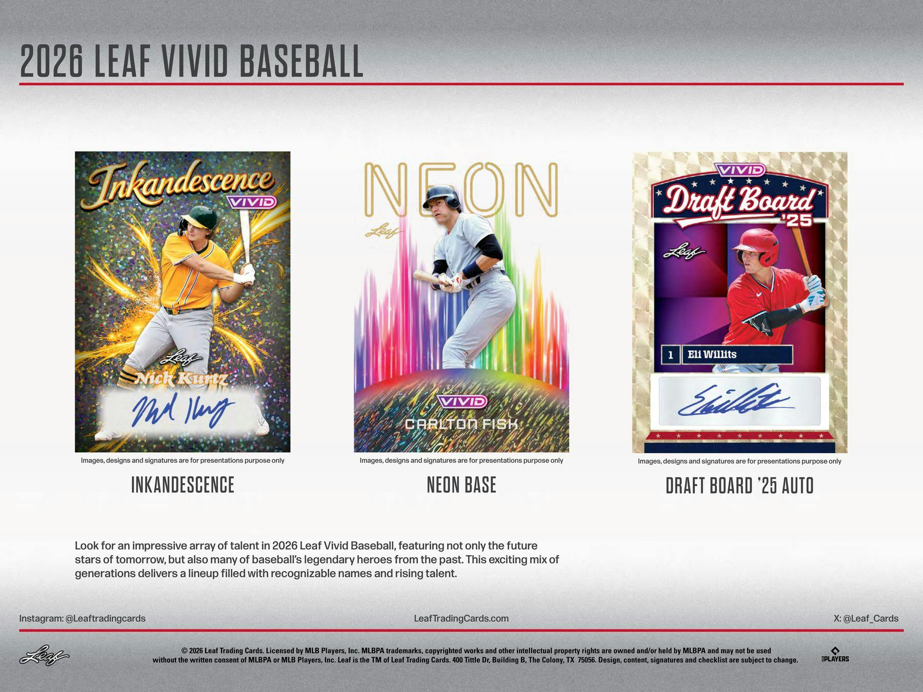 2026 Leaf Vivid Baseball Hobby Box | Columbia Sports Cards - Columbia Sports Cards