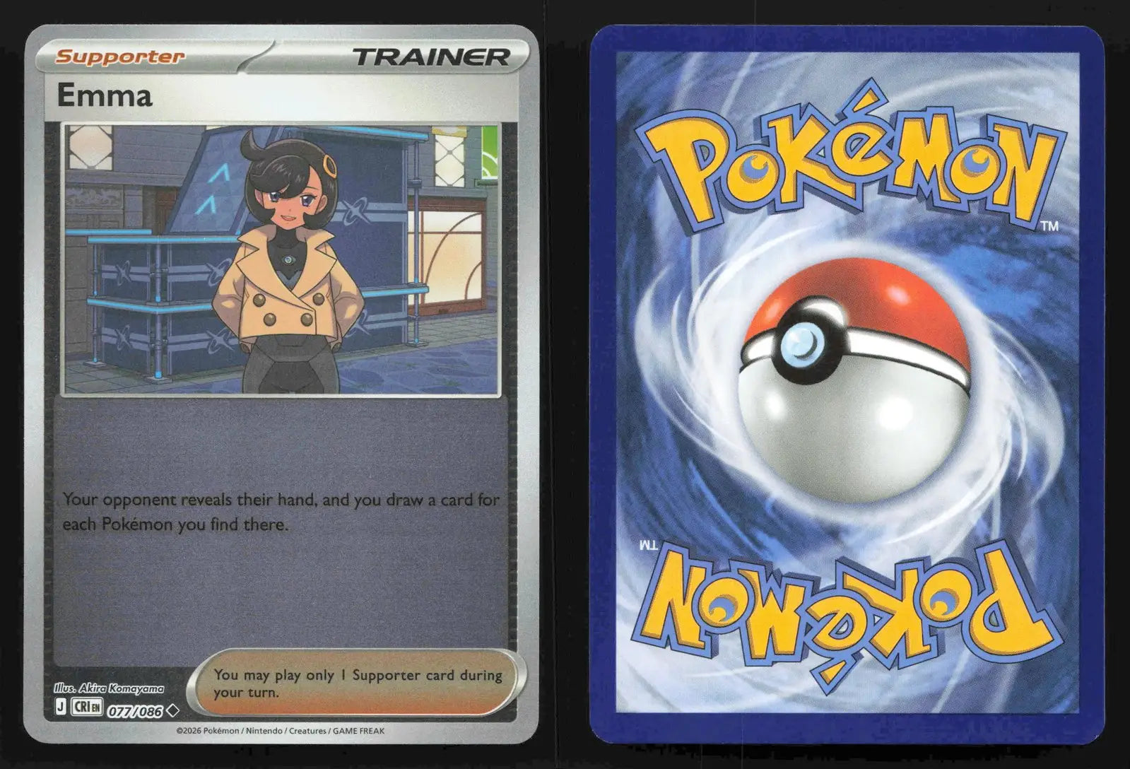 2026 Mega Evolution: Chaos Rising Emma #077/086 Reverse Holo Uncommon NM - Pokémon Card Single