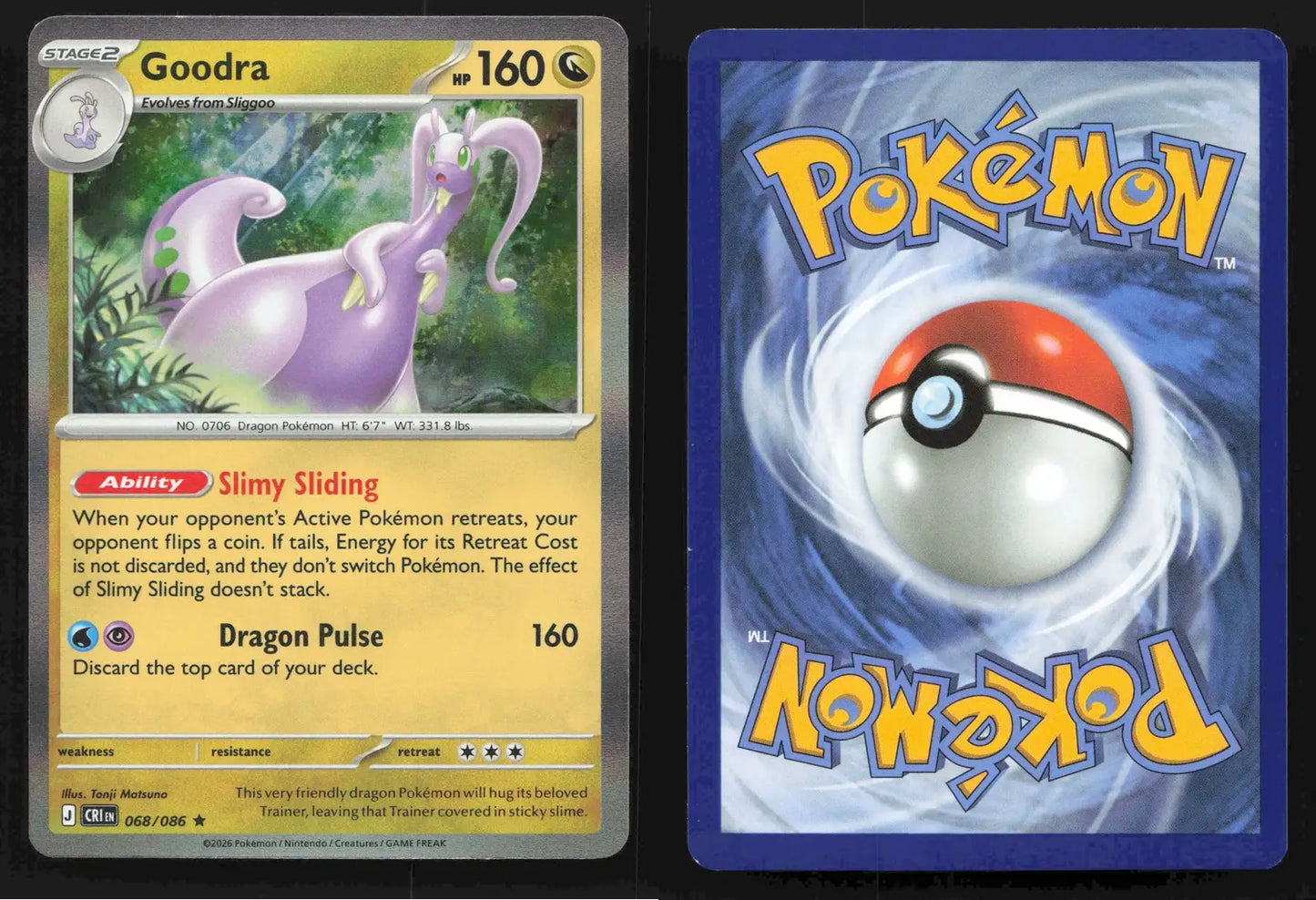 2026 Mega Evolution: Chaos Rising Goodra #068/086 Holo Rare NM - Pokémon Card Single