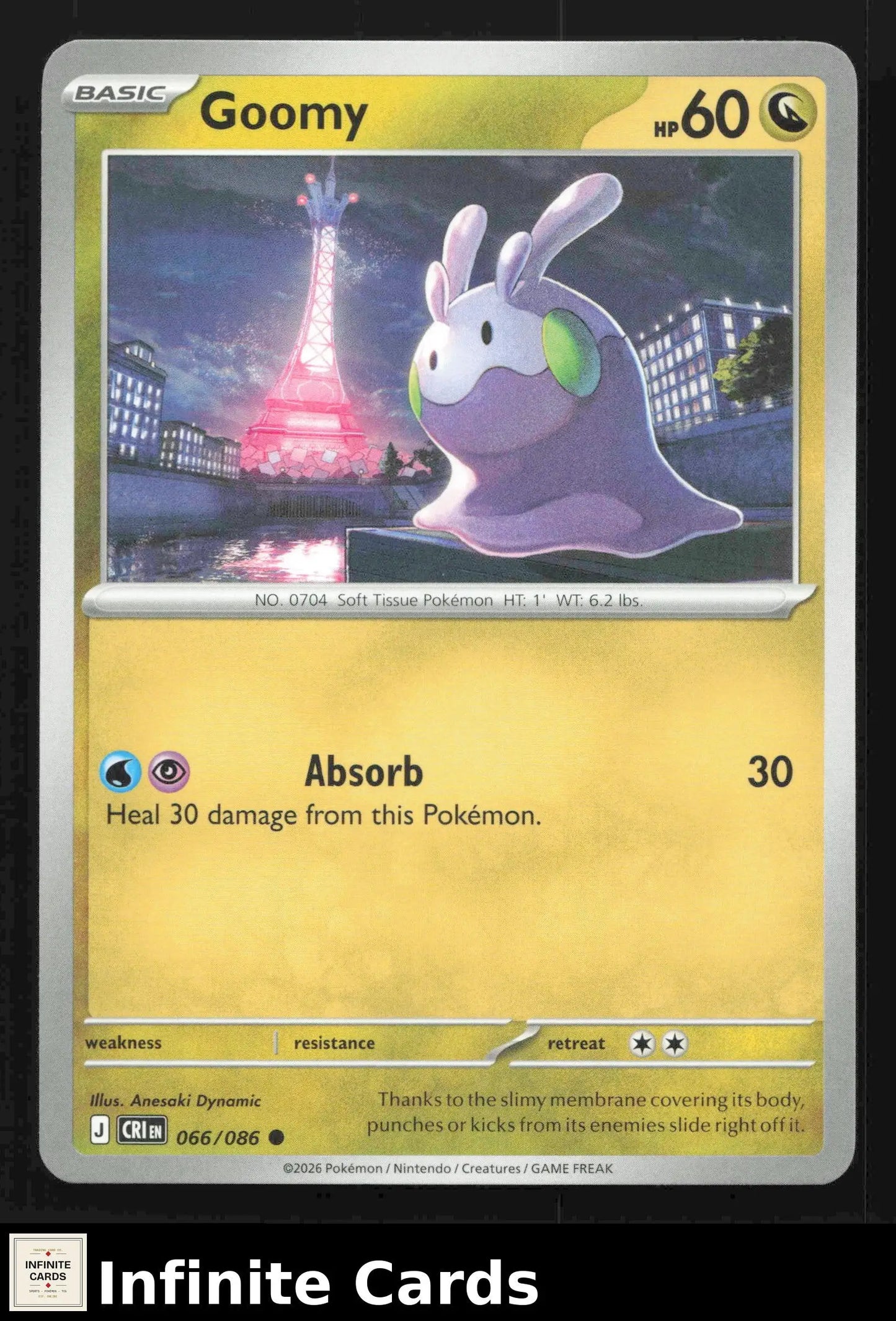 2026 Mega Evolution: Chaos Rising Goomy #CRI EN 066/086 Base Common NM - Pokémon Card Single