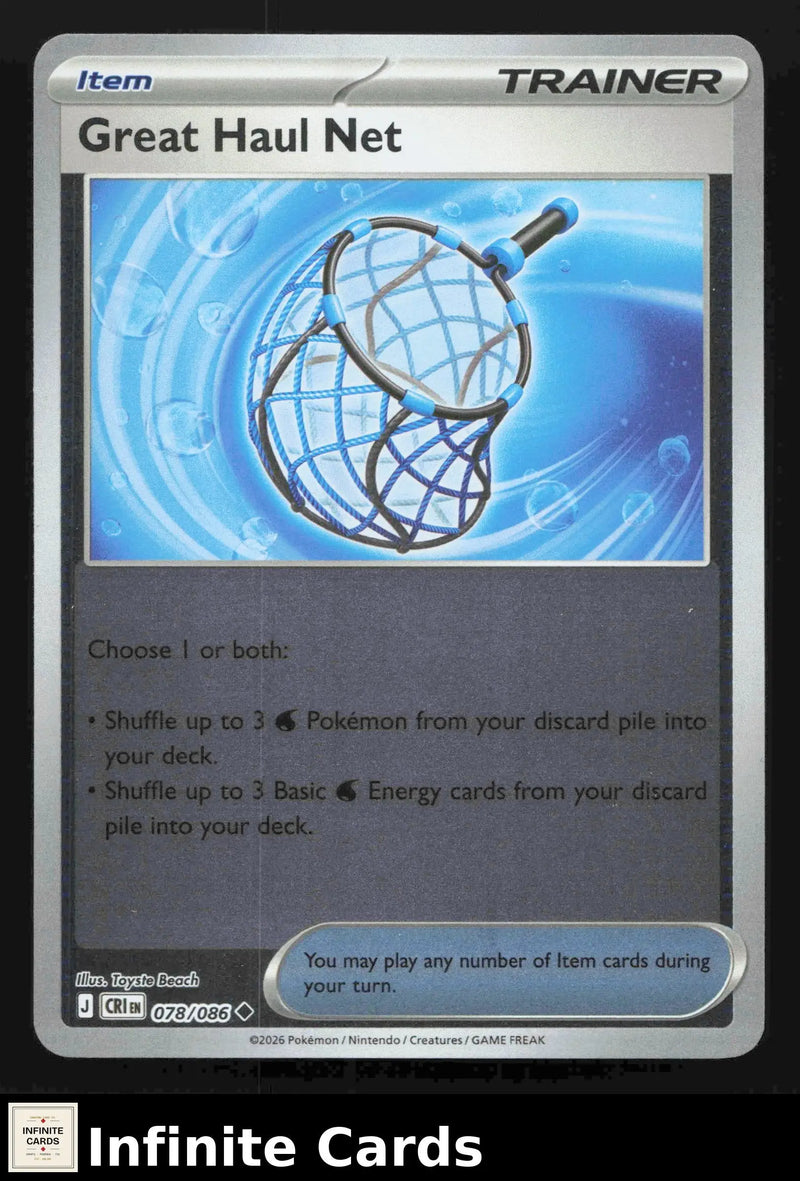 2026 Mega Evolution: Chaos Rising Great Haul Net #CRI 078/086 Reverse Holo Uncom - Pokémon Card Single