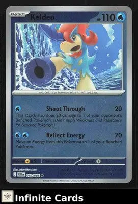 2026 Mega Evolution: Chaos Rising Keldeo #019/086 Reverse Holo Rare NM - Pokémon Card Single