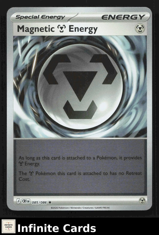 2026 Mega Evolution: Chaos Rising Magnetic Energy #085/086 Reverse Holo Rare NM - Pokémon Card Single