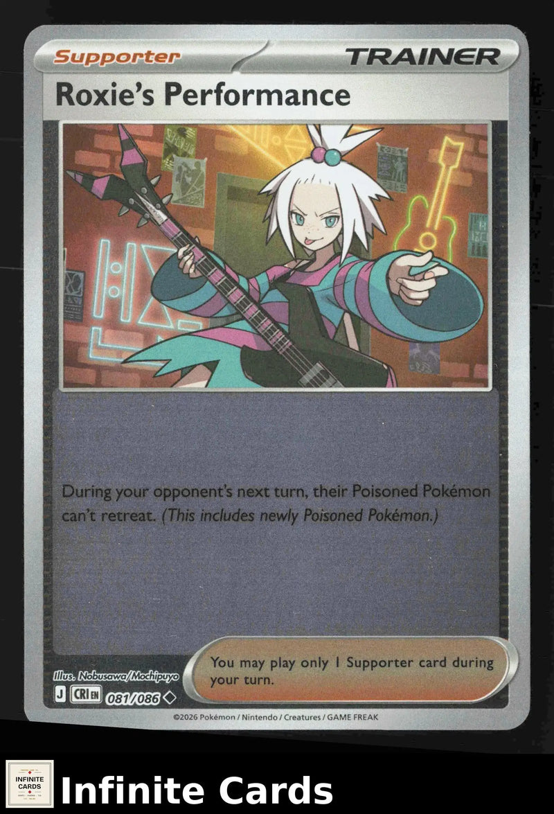2026 Mega Evolution: Chaos Rising Roxie’s Performance #081/086 Reverse Holo Unco - Pokémon Card Single
