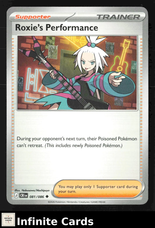 2026 Mega Evolution: Chaos Rising Roxie’s Performance #081/086 Base Uncommon - Pokémon Card Single