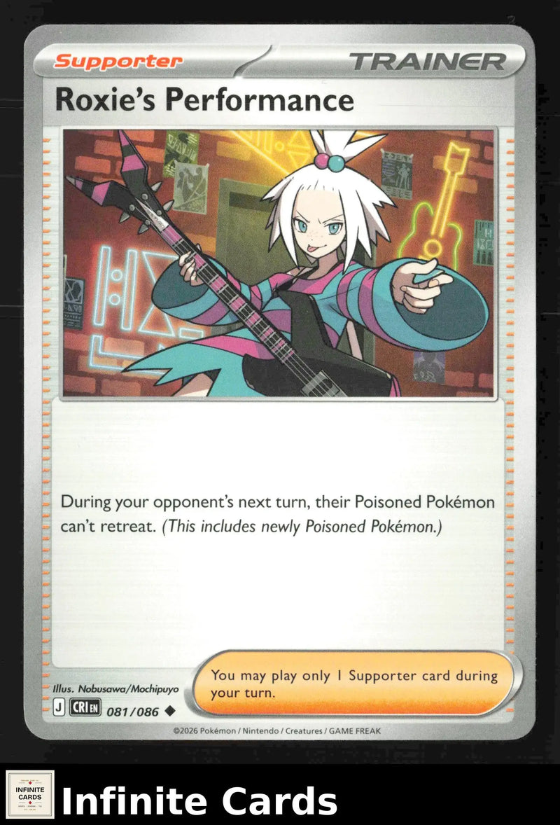 2026 Mega Evolution: Chaos Rising Roxie’s Performance #081/086 Base Uncommon - Pokémon Card Single