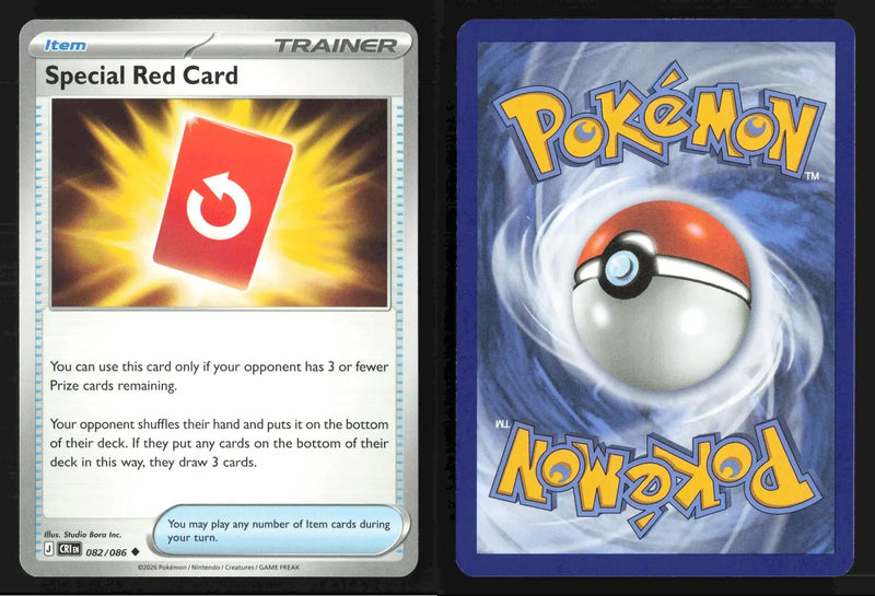 2026 Mega Evolution: Chaos Rising Special Red Card #082/086 Base Uncommon NM - Pokémon Card Single
