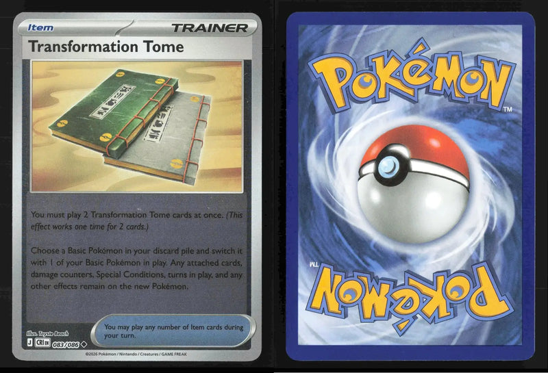 2026 Mega Evolution: Chaos Rising Transformation Tome #083/086 Reverse Holo Unco - Pokémon Card Single