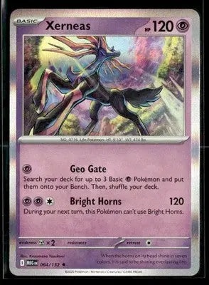 2026 Mega Evolution: Chaos Rising Xerneas #42/86 Reverse Holo Rare NM - Pokémon Card Single