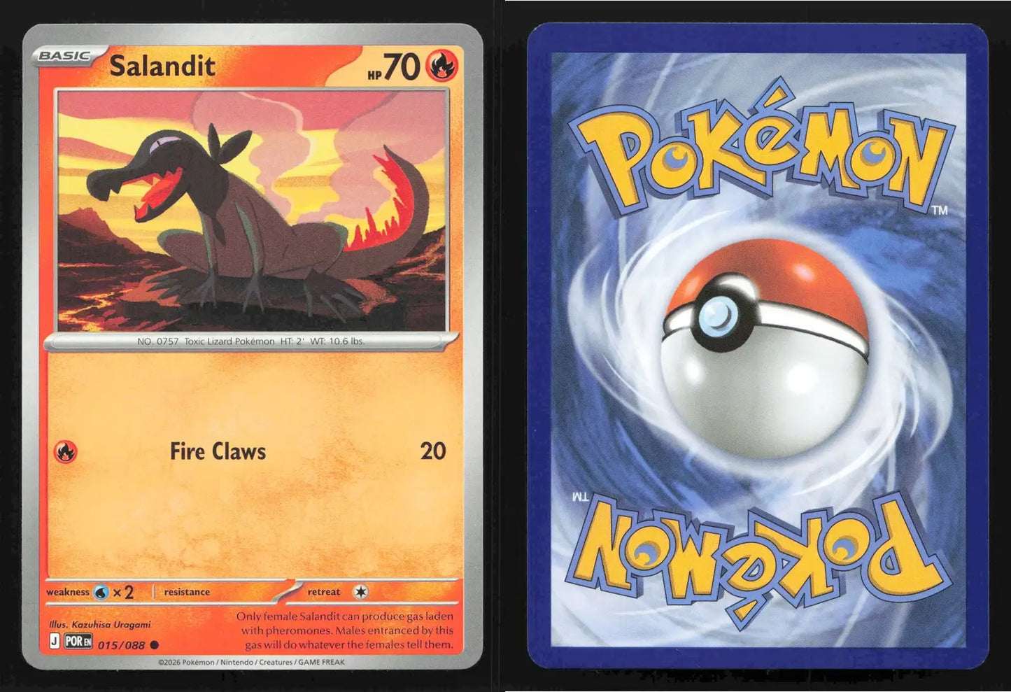 2026 Mega Evolution: Perfect Order Salandit #015/088 Base Common NM - Pokémon Card Single