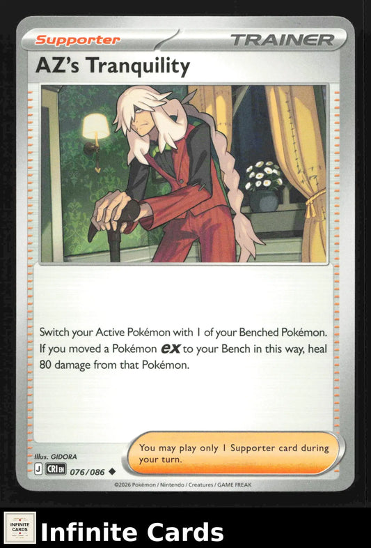 2026 Mega Evolutions: Chaos Rising AZ’s Tranquility 076/086 Uncommon NM