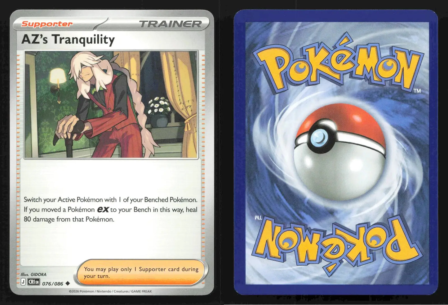 2026 Mega Evolutions: Chaos Rising AZ’s Tranquility 076/086 Uncommon NM