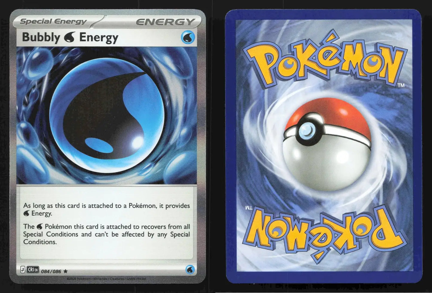 2026 Mega Evolutions: Chaos Rising Bubbly Energy 084/086 Holo Uncommon NM